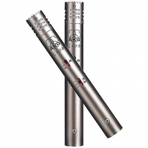 AKG C451B/ST - Stereo Matched Pair of Cardioid Condenser Microphones with H50 Stereo Bar