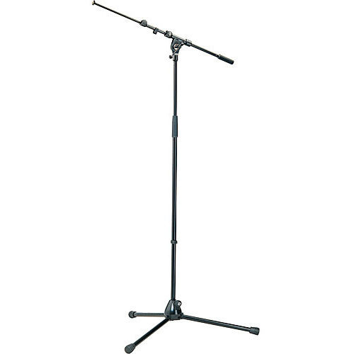 K&M 210/9 Tripod Microphone Stand with Telescoping Boom (Black)