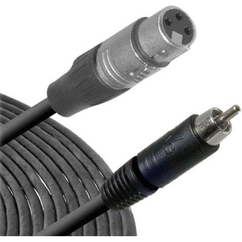 Hosa XRF-103 XLR Female to RCA Male Audio Interconnect Cable - 3'