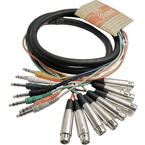 Hosa STX807F 8-Channel Stereo Male 1/4" Phone to Female 3-Pin XLR Snake Cable - 23' (7 m)