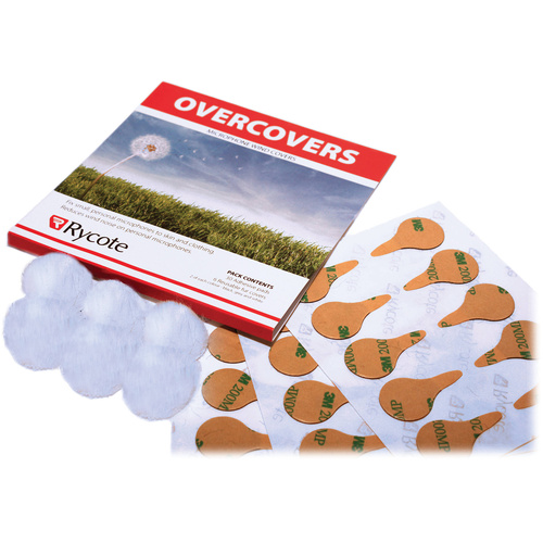 Rycote Overcovers (White, 6-Pack, 30 Stickies)