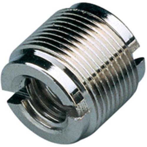 K&M 215 Thread Adapter, 1/2 and 3/8" Female Thread, 5/8" 27 Gauge Male Thread (Nickel)