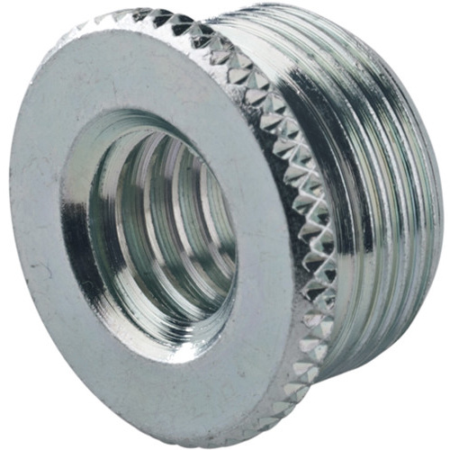 K&M 217 Thread Adapter, 3/8" Female Thread, 5/8" 27 Gauge Male Thread (Zinc-Plated)