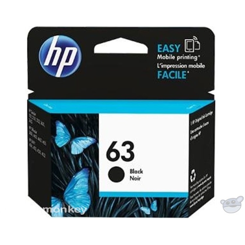 HP 63 Black Original Ink Cartridge (F6U62AA)