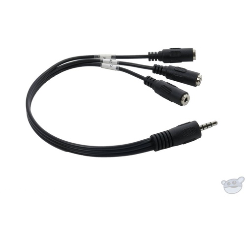 X-keys TRRS 3-Way Splitter