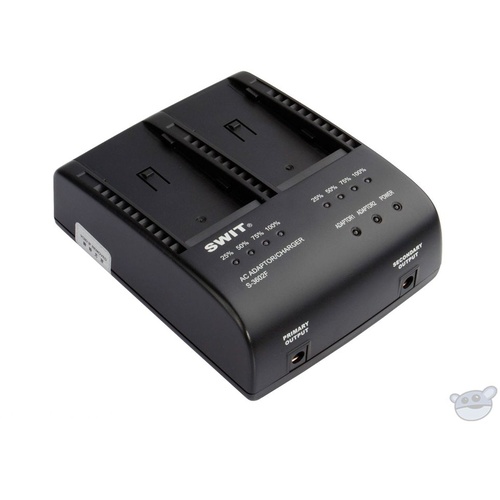 SWIT S-3602F Dual Charger/Adapter for Sony NP-F970/770/960/950 Batteries