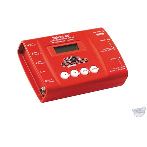 DECIMATOR DMON-4S 4 x SD/HD/3G-SDI to HDMI Converter with Quad Multi-Viewer Function