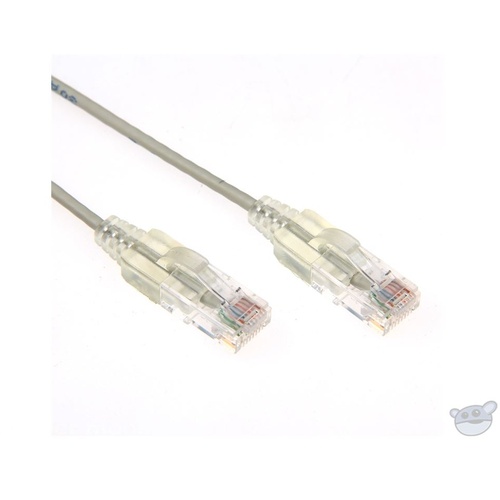 DYNAMIX 0.25M Cat6 Slimline Component Level UTP Patch Lead (Grey)
