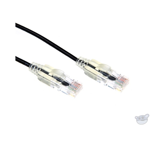 DYNAMIX 2.5M Cat6 Slimline Component Level UTP Patch Lead (Black)