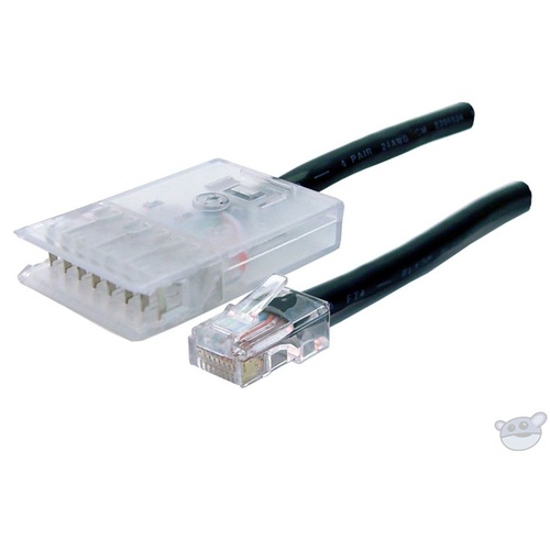 DYNAMIX 2M 4 Pair 110/RJ45 Cat5E Patch Lead (Black)