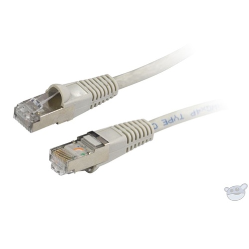 DYNAMIX 2M Cat6A STP 10G Patch Lead - Slimline Molding (Beige)