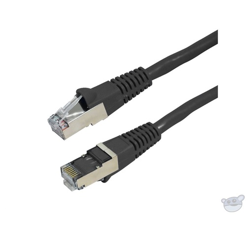 DYNAMIX 10M Cat6A STP 10G Patch Lead - Slimline Molding (Black)