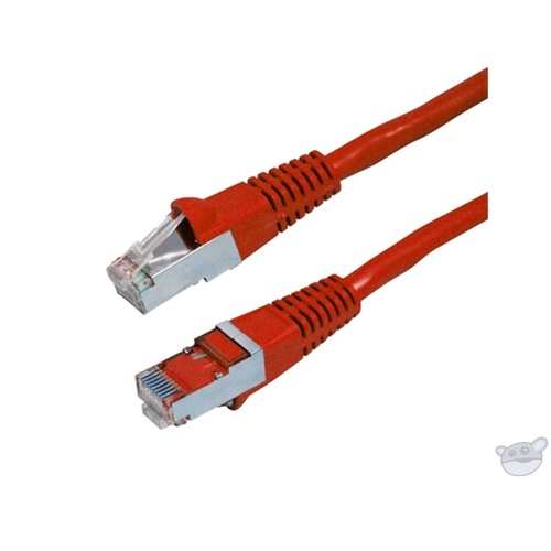 DYNAMIX 1M Cat6A STP 10G Patch Lead - Slimline Molding (Red)