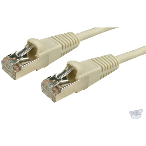 DYNAMIX 2M Cat6 STP Patch Lead - Slimline Snagless Molding (Beige)