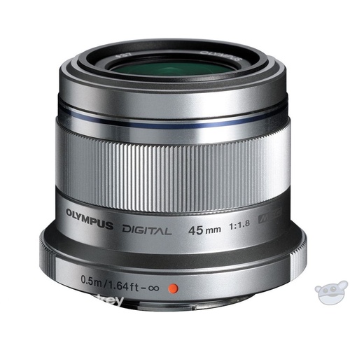 Olympus M.Zuiko 45mm f/1.8 Lens (Silver)