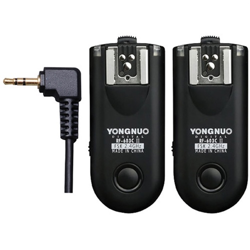 Yongnuo RF-603C II Wireless Flash Trigger Kit for Canon 2.5mm Connection