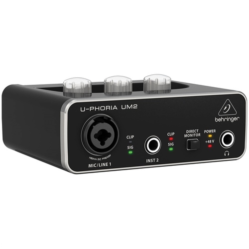 Behringer UM2 U-Phoria 2x2 USB Audio Interface with XENYX Mic Preamps