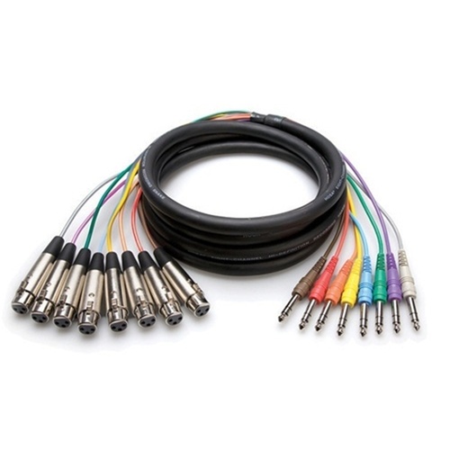 Hosa STX-804F 8-Channel Stereo Male 1/4" Phone to Female 3-Pin XLR Snake Cable - 13.2' (4 m)