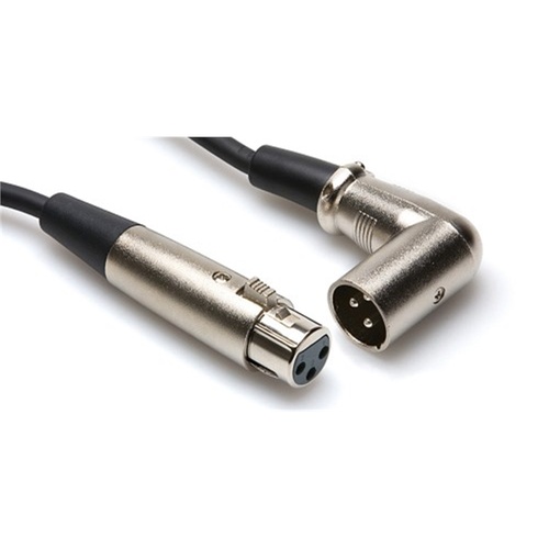 Hosa XRR-115 3-Pin XLR Female to XLR Angled Male Balanced Interconnect Cable - 15'