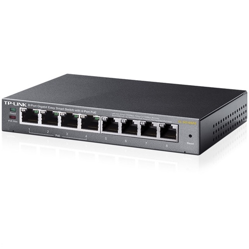 TP-Link TL-SG108PE 8-Port Gigabit Easy Smart Switch with 4-Port PoE
