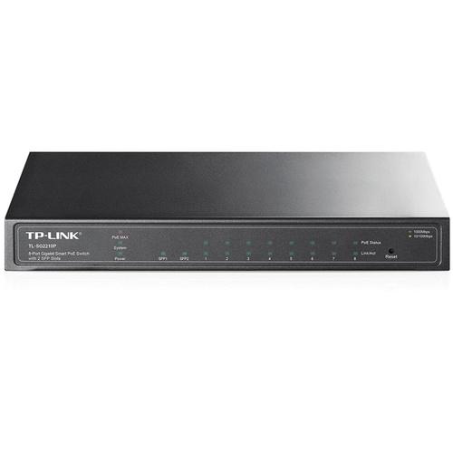 TP-Link TL-SG2210P 8-Port Gigabit PoE Smart Switch with 2 SFP Slots