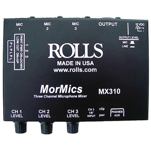 Rolls MX310 MorMics 3-Channel Mic Mixer/Combiner