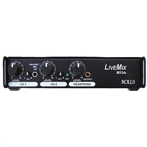 Rolls MX34c LiveMix 2 Channel Microphone Mixer