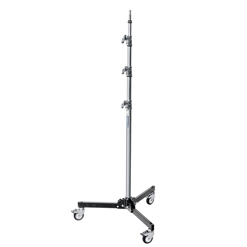 Avenger Roller 33 Folding Base Stand with Braked Wheels (Chrome/Black, 10.8')