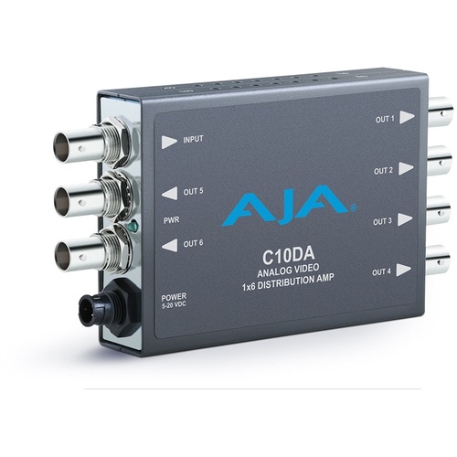 AJA C10DA Analog BNC 1x6 Distribution Amplifier with NTSC & PAL Support