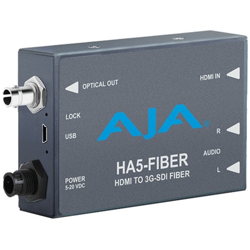 AJA HA5-Fiber HDMI to 3G-SDI Fiber Mini Converter
