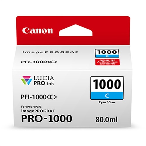 Canon PFI-1000 C LUCIA PRO Cyan Ink Cartridge (80ml)