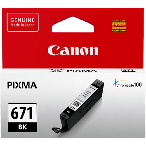 Canon CLI-671 ChromaLife100 Black Ink Cartridge