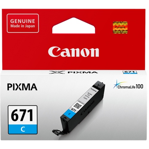 Canon CLI-671 ChromaLife100 Cyan Ink Cartridge