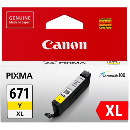 Canon CLI-671XL ChromaLife100 Extra Large Yellow Ink Cartridge