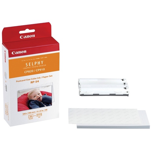 Canon RP-54 High-Capacity Colour Ink/Paper Set for SELPHY CP910 Printer