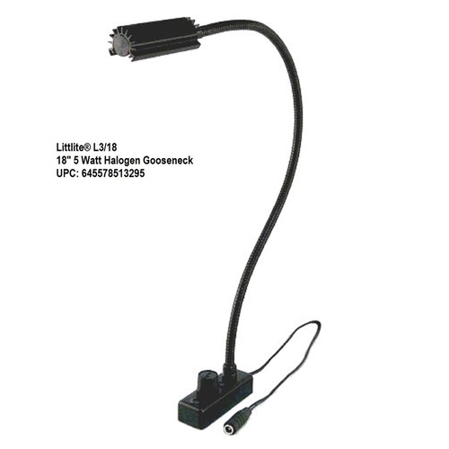 Littlite L-3/18A - Hi Intensity 18" Gooseneck Lamp with no Power Supply