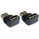 Video Devices Right Angle HDMI Type-A Male Plug to HDMI Type-A Female Jack Adapter (2-Pack)
