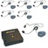 Eartec CPKCYB-6 ComPAK Com-Center and Cyber Headset System (6 Piece)