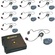 Eartec CPKCYB-8 ComPAK Com-Center and Cyber Headset System (8 Piece)