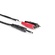 Hosa TRS-201 Stereo 1/4" Male to 2 RCA Male Y-Cable (3.3')