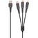 Promate 3-in-1 Universal 1.2m Charging Cable (Black)