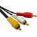 DYNAMIX RCA Audio Video Cable, 3 to 3 RCA Plugs (3 m)