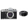 Fujifilm X-T3 Mirrorless Digital Camera (Silver) with XF 27mm f/2.8 Lens (Black)