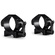 Hawke Sport Optics 2-Piece Precision Steel Weaver Ring Mounts with Lever (30mm, Low, Matte Black)