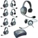 Eartec Ultralite Hub 9 Person System with 3 Single, 5 Double and 1 Monarch Headset