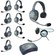 Eartec Ultralite Hub 9 Person System with 4 Single, 4 Double and 1 Monarch Headset