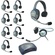 Eartec Ultralite Hub 9 Person System with 8 Single and 1 Monarch Headset