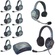Eartec Ultralite Hub 9 Person System with 1 Single, 7 Double and 1 Max4G Double Headset