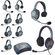 Eartec Ultralite Hub 9 Person System with 3 Single, 5 Double and 1 Max4G Double Headset