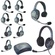 Eartec Ultralite Hub 9 Person System with 5 Single, 3 Double and 1 Max4G Double Headset